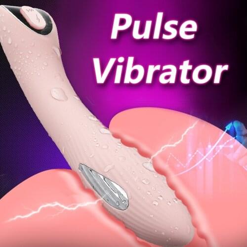 Female Masturbator 12 Frequency Clitoris Stimulator Electric Shock Pulse Dildo Vibrator Electric Shock vibrator G-Spot