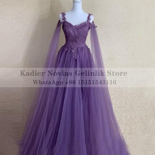 Womens Arabic Purple Long Evening Dress 2022 Party Prom Gown Vestido De Fiesta De Boda