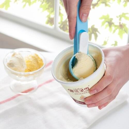 1Pcs Food Grade Plastic Ice Cream Scoop Frozen Yogurt Potato Watermelon Spoon Ball Maker Ice Cream Tools