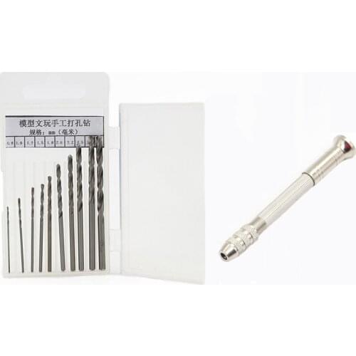 11 Pcs Hole Puncher Hand Drill Bit Amber Beeswax Walnut Bodhi Model Wenwan Tools Reaming DIY Manual Punching