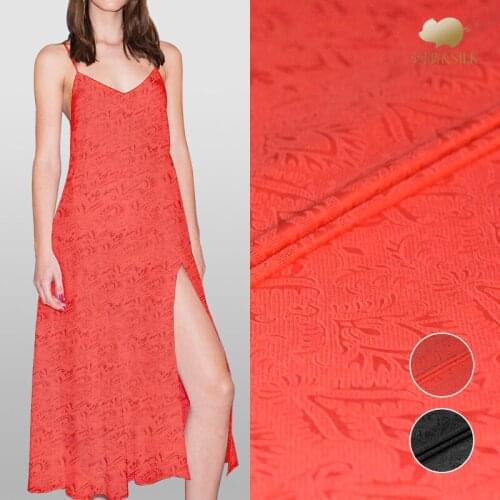 140cm hollow jacquard silk fabric 18mm micro-transparent dress shirt diy silk fabric silk jacquard fabric wholesale silk cloth