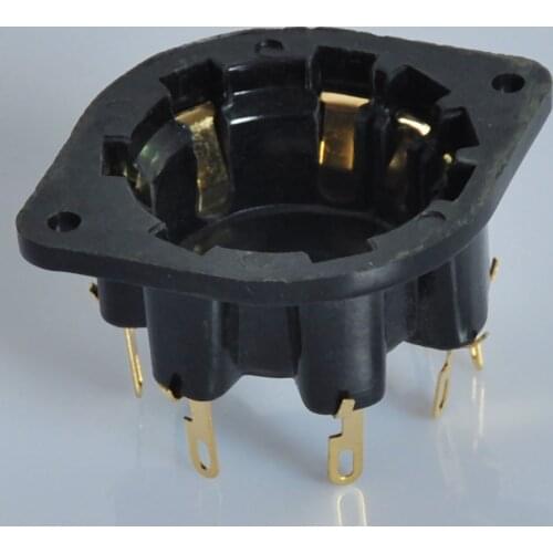 2pcs 8Pin Noval Vacuum Bakelite Tube Saver Socket Testing 6L6 6V6 6SN7 EL34 KT88 6550 Tube Amplifier Parts