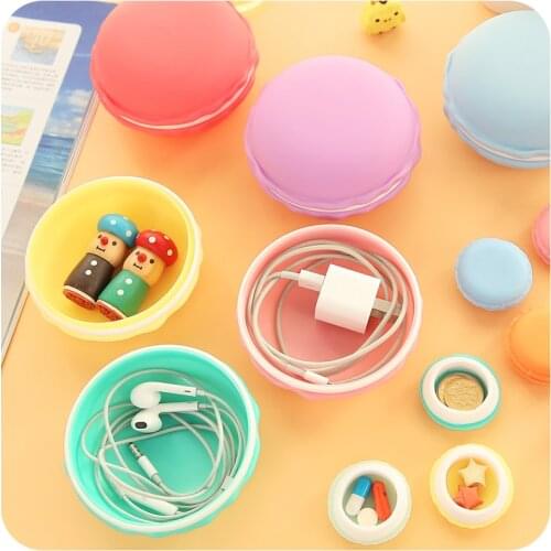 200pcs 6.5*6.5*3cm Macaron Coin Purses Women Fashion Girls Cute Small Wallets Little Jewelry Box Candy Colors ZA5001