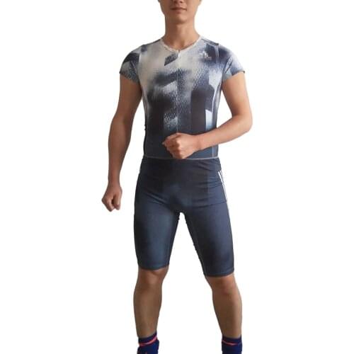 2019 AD Man Tight Fast Running Speedsuit One Piece Suit Track and Field Athlete Singlet Bodywear Man Tight Rashguards