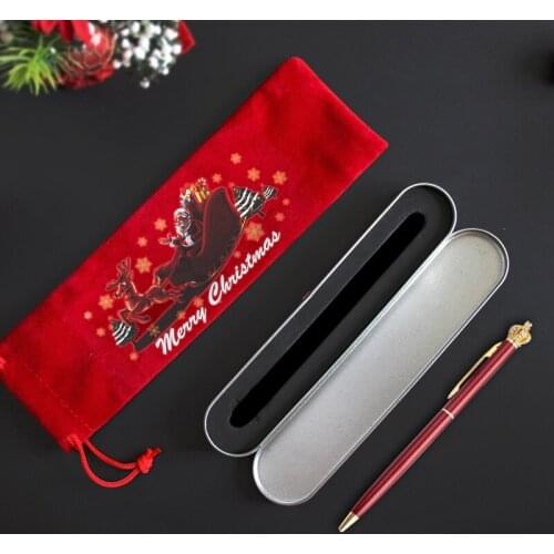 3pcs Creative Crown Metal Ballpoint Pens Laser Customized LOGO Stationery Pens Unique Custom Christmas Gifts Set Office Supplies