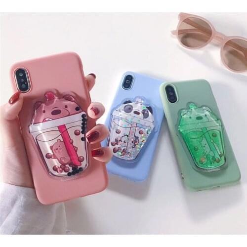 3D Cute Cartoon Glitter quicksand phone Case For Vivo Y85 case cover For VIVO V9 Y83 Y93 Y95 X20 Plus back shell fundas
