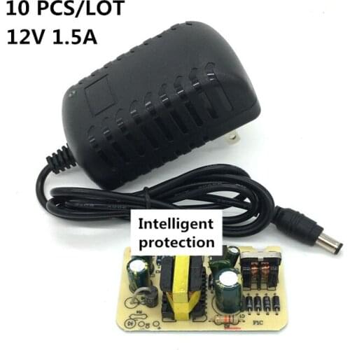 10 PCS Power Adapter 100-240V Supply Charger adaptor 18W 12V 1.5A US Plug 5.5x2.1mm for LED Strip light