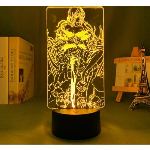 Anime Led Night Light Bakemonogatari Shinobu Oshino for Bedroom Decor Light Battery Powered Birthday Gift Manga Lamp Monogatari
