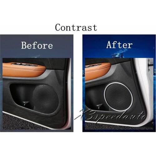 Free Shipping Chromed 4PCS Inner Horn Loudspeaker Cover Trim For Honda Vezel HR-V 2014-2018