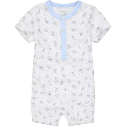 Y455free shipping Baby piece clothing spring new cotton baby clothes summer new flat feet jean newborn Bodysuits cotton clothing