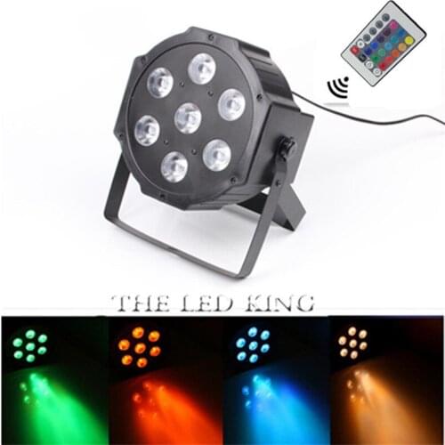 Wireless remote Lightme Professional Stage Light Projector 7x15W RGBWA 5IN1 Par Lamp 9CH DJ Lamp Party KTV Concert Ligh