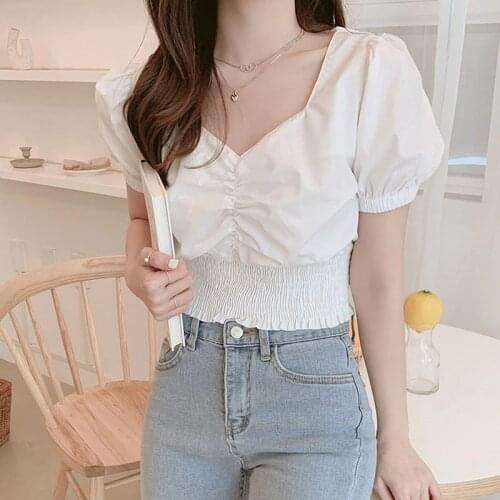 BOBOKATEER short white blouse women shirts summer ladies tops chemisier femme womens tops and blouses blusas mujer de moda 2020