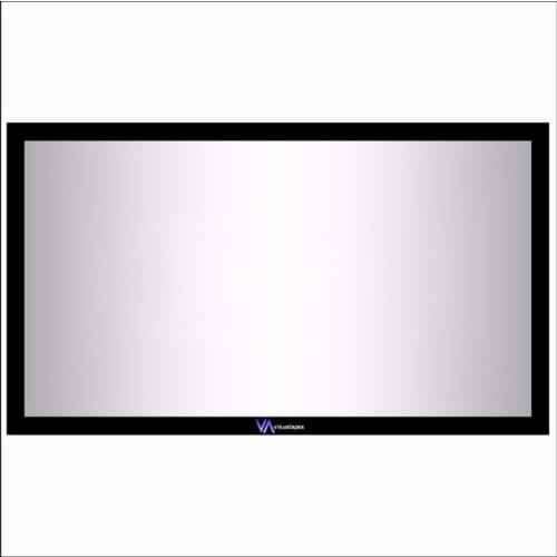 F1VCW Homecinema 4:3 VideoFormat 4K Ultra HDR Black Velvet Fixed Frame Home Theater Movie Projection Screent, PVC Cinema White