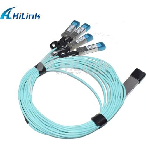 HiLinkTech 100G QSFP28-4*25G SFP28-AOC Active Optical Cable 3M OM3 multimode fiber, 850nm QSFP28 AOC cable