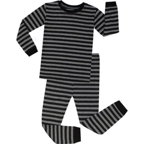 Cotton Pyjamas Sets for Boys Kids Stripe Pajamas Suits Toddler Sleepwear Spring Clothes for Children from 2 to 8 Years Old
