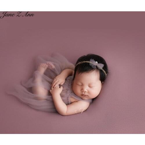 Mori suspender veil set headdress +dress baby girl studio shooting newborn photography props twins princess outfits