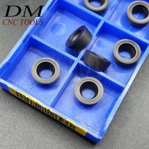 10pcs RCMT10T3MO YBC252 round milling cutter R5 round turning insert Boring blade External Turning Tool lathe cutter