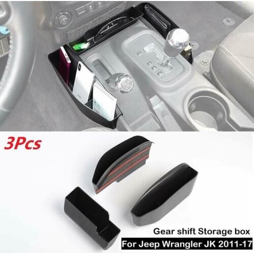 Gear Tray Gear Shift Console Storage Box Auto Transmission Organizer Tray for Jeep Wrangler JK JKU 2011-2018