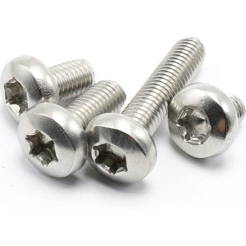 M4 Stainless steel Round Pan head Torx T&TX Plum blossom Screws Anti-theft mechanical Screw bolt 6mm-50mm Length
