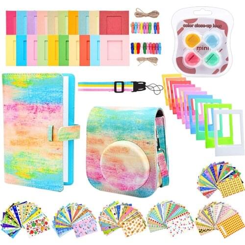 14 in 1 Camera Accessories Kit for Fujifilm Instax Mini 11 Instant Camera Shoulder Bag Protective Case 3-inch Photo Album Frame
