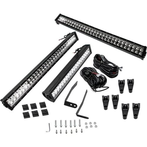 New Bumper Upper & Lower Grille LED Light Bar Bracket Kit For Ford F150 Pickup 2009-2014