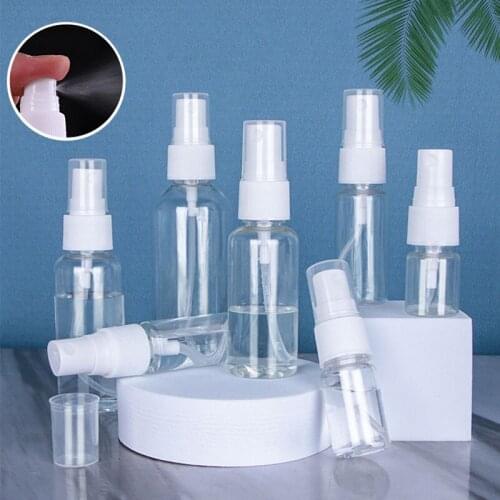 Plastic 20/50/100ml Spray Bottle Perfume Atomizer Travel Size Transparent Refillable Bottles New Empty Safe Dropship