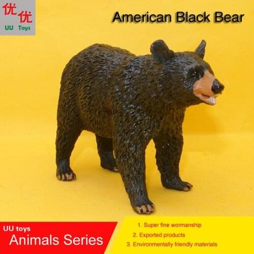 Hot toys:American Black Bear Simulation model Animals kids toys children educational props