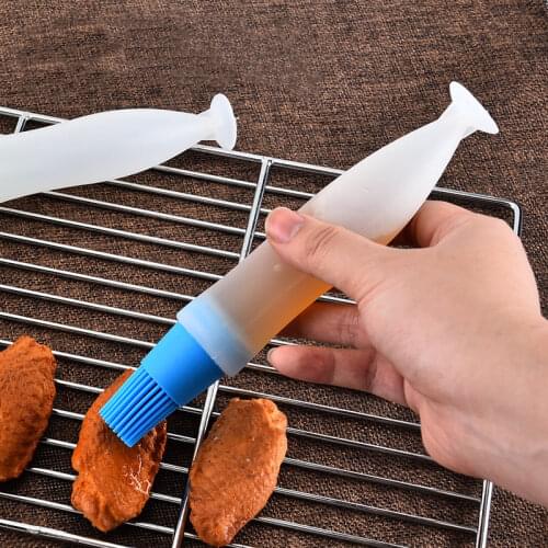 Barbecue Tools Silicone Kitchen Gadgets Portable Temperature Resistant BBQ Basting Brushes Oil Bottle Brush Baking Accessories
