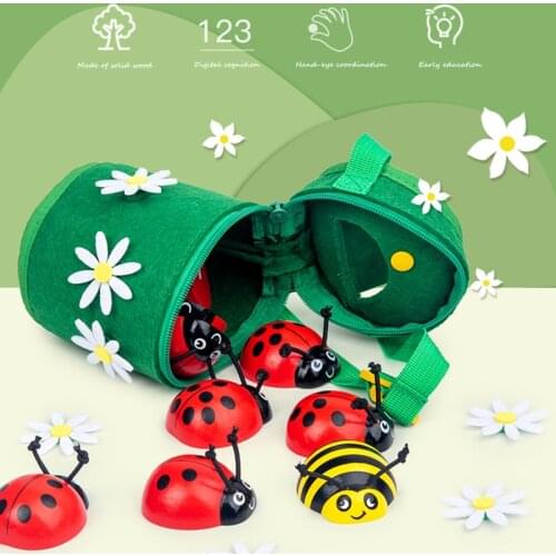 Number Insects Baby Development Early Learning Toys Kids Montessori Toy Learn to Count Children Wooden Math Educational Game
