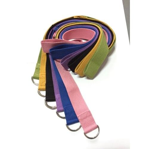 YOUGLE Stainless Buckle Yoga Strap Stretching Adjustable Loop Strap Fitness Workout Band 6FT