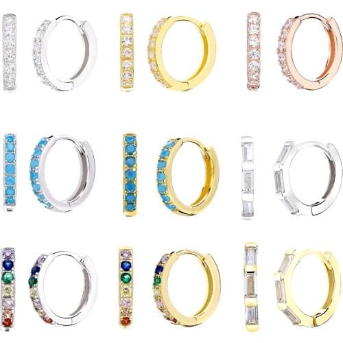 Slovecabin 925 Sterling Silver 15mm Big Simple Rainbow Hoop Huggies Earrings Piercing Women Party Fine Jewelry Making Wholesale