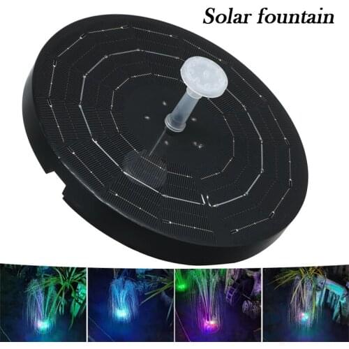 Solar Fountain Pump with LED Lights Upgraded Solar Powered Water Fountain Pump For Garden Patio UD88
