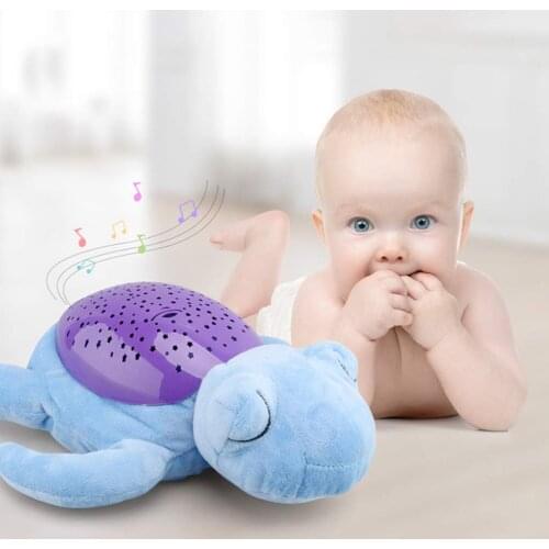 Baby Luminous Toys Light Star Sky Night Sleep Musical Projector Plush Toy For Kids LED Sleep Appease Lights Gift