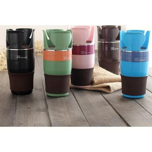 360 Degree Rotatable Car Drinking Bottle Holder Water Cup Holder Sunglasses Key Phone Organizer Storage Car Interior Accessories