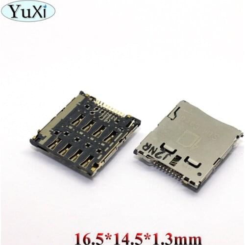 YuXi 1pcs Micro Sim Card Reader socket connector for ASUS FonePad K004 Memo Pad 7 ME170 ME170C K012 for Samsung C101 I8730