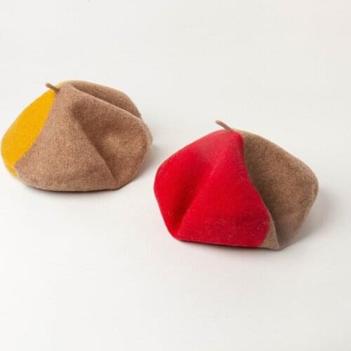 Wholesale French Artist Cute Warm Wool Winter Beanie Women Painter Hat Vintage Girl Beret Multicolor Color Felt Elegant Lady Cap