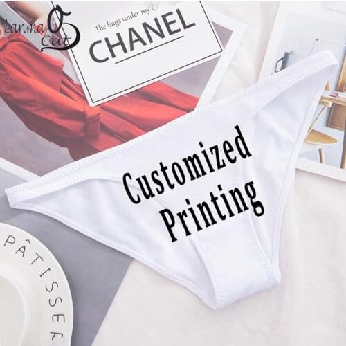 Custom Printing Women Thongs Briefs Underwear Soft Young Girls Briefs Panties Personal Design Underpants