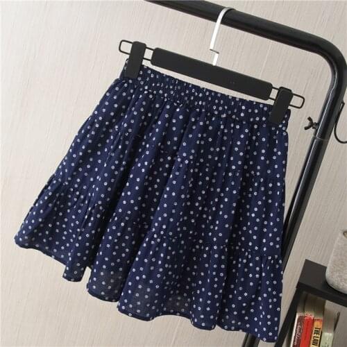 ASHIOFU Hot Homemade 2021 Spring Summer Womens Dress New Cotton Linen Mini Skirt Anti-empty A-line Floral Fashion Dress Skirts