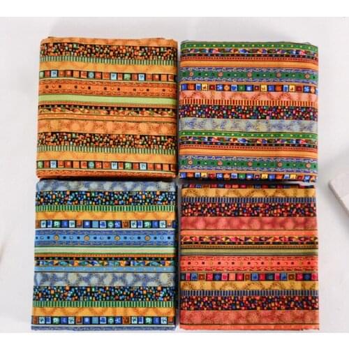 1PC Vintage Twill Cotton Fabric DIY Childrens Clothe Dresses Sewing Bed Sheet Crib Pillow Cover Bag Handmad Sewing Fabrics