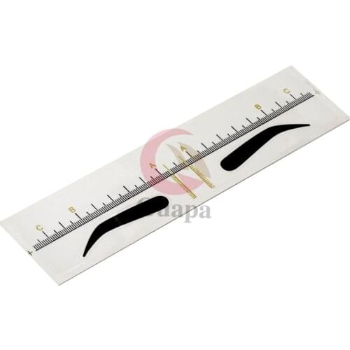 10pcs Tattoo accesories Disposable Microblading Makeup Brow Measure Eyebrow Guide Ruler Permanent Tools