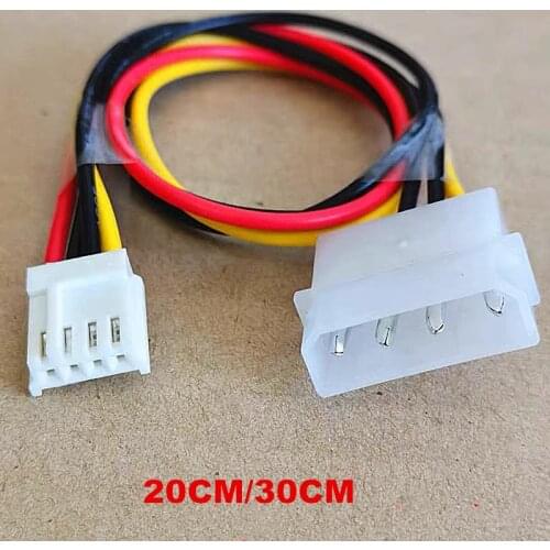 200Pcs/lot Molex IDE 4pin Male To 4Pin 2.54MM ATA Female Power Supply Cable 30/20CM Floppy Drive Adapter PC Connector Cord PSU
