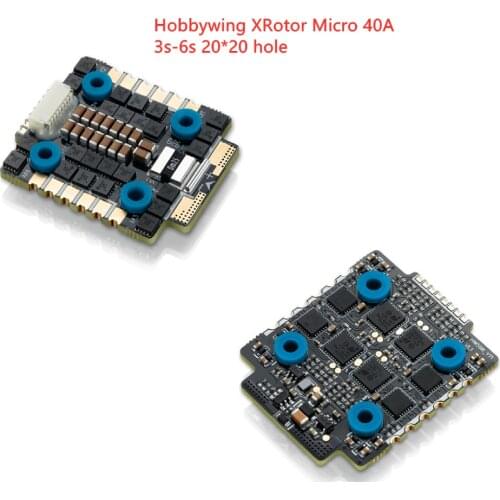 20x20mm Hobbywing XRotor Micro 40A 3S-6S BLheli_32 Dshot1200 Ready 4in1 Brushless ESC for RC FPV Racing freestyle Drone