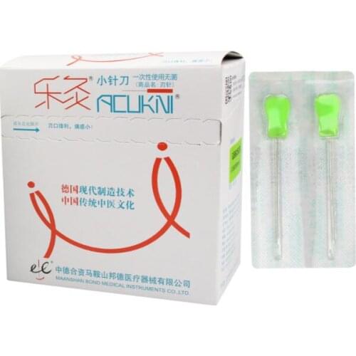 50 pcs EACU disposable Acupuncture needle blade needle ultra micro needle plastic handle 0.35/40/50/60/80mm
