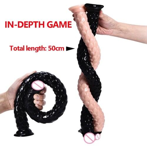 50cm Long Dildo Anal Sex Toy For Woman G Spot Dildo Realistic Penis Butt Plug Fish Scale Texture Masturbator Goods For The Adult