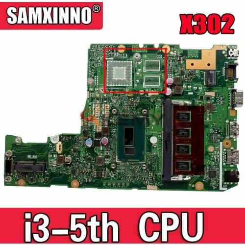 Akemy X302LA/LJ Laptop motherboard for ASUS X302LA X302LJ original mianboard 4GB-RAM I3-5010U