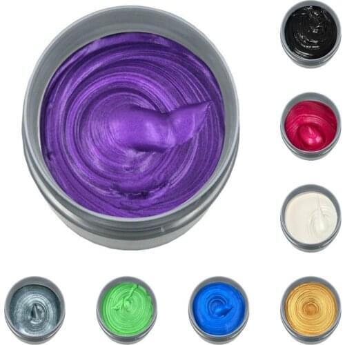 Color Hair Wax Styling Pomade Silver Grandma Grey Temporary Dye Disposable Fashion Festival Celebrate Molding Coloring Mud Cream