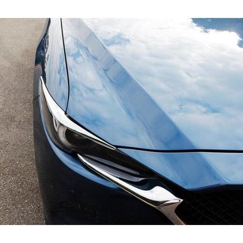 For Mazda Cx-5 Cx5 KF 2017 2018 2019 2020 Carbon Fiber Car Headlight Eyebrow Cover Trim Head Lamp Eyelid Exterior Accessories