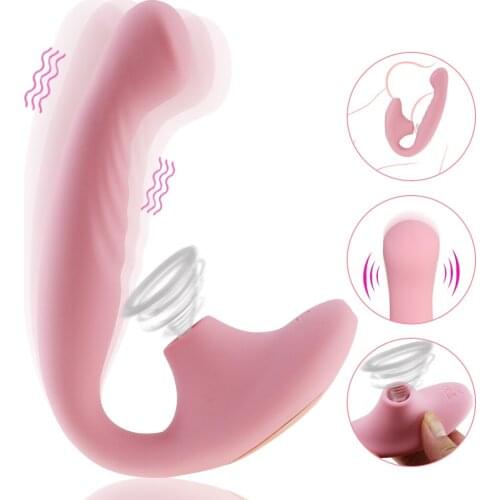 Erotic 10 Speed Clitoris Sucker Dildo Vibrator Sex Toy for Woman G Spot Pussy Stimulator Oral Adult Toys Female Masturbator Sexo