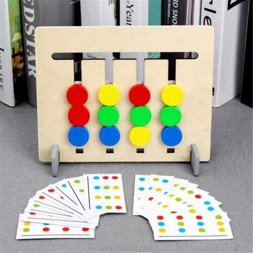 Montessori Toy Colors and Fruits Double Sided Matching Game Logical Reasoning Training Kids Educational Toys M01 21 Dropship