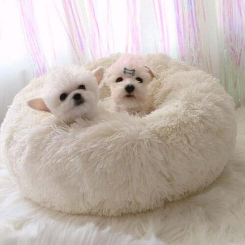 Round Dog Bed Photograp Washable Cat Small Doughnuts Dog House Super Soft Cotton Mats Sofa For Dog Chihuahua Dog Basket